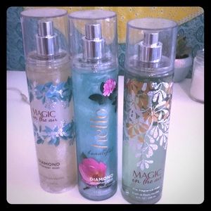 Bath and body works glitter sprays NWOT